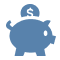 Icon illustration of a piggy bank