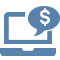 Icon illustration of a laptop