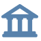 Icon illustration of a bank building