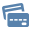 Icon illustration of a credit card